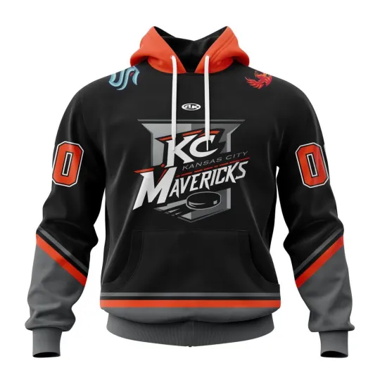 Personalized Kansas City Mavericks 2025/26 Black Alternate Hoodie Pullover Gift