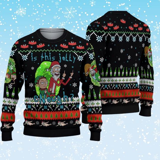 Discover Is This Jolly Enough Ugly Christmas Sweater, Mad Scientist Parody Holiday Jumper, Funny Winter Pullover, Geek Party Gift