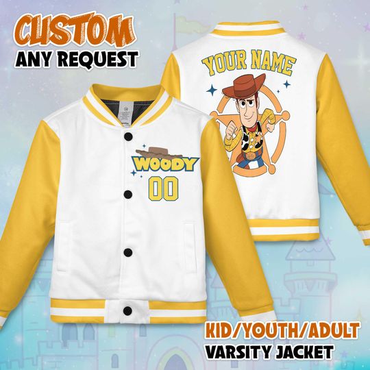 Discover Custom Woody Varsity Jacket, Personalized Toy Story Baseball Jacket, Woody Kids Youth Adult Varsity Jacket