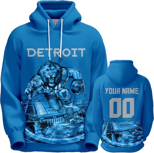 Discover Custom Football Hoodies Personalized 3D Mascot Sweatshirts