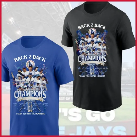 Los Angeles Dodgers Back 2 Back World Series Champions 2024-2025 Fans
