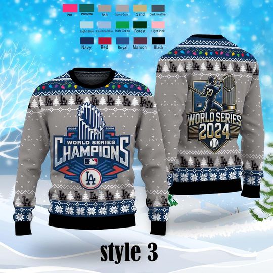 Discover Dodger Ugly Sweater Shirt, LA Champion Baseball Christmas Sweater, Los Angeles Ugly Sweater, Xmas Gifts