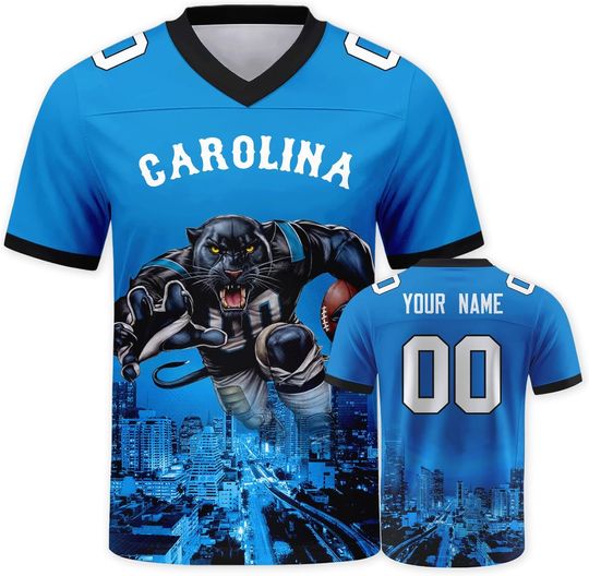 Discover Custom Football Jersey Mascots City Night Shirt Personalized Name Number Practice Uniform for Men Women Youth Fans Gift