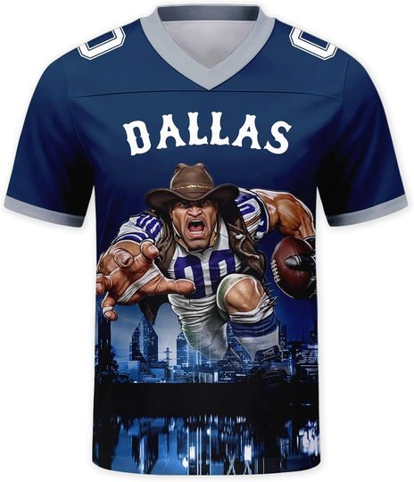 Discover Custom Football Jersey Mascots City Night Shirt Personalized Name Number Practice Uniform for Men Women Youth Fans Gift