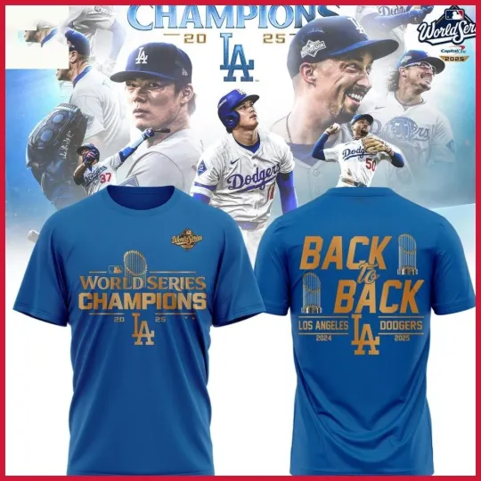 Discover Los Angeles Dodgers 2024-2025 Back To Back World Series Champions