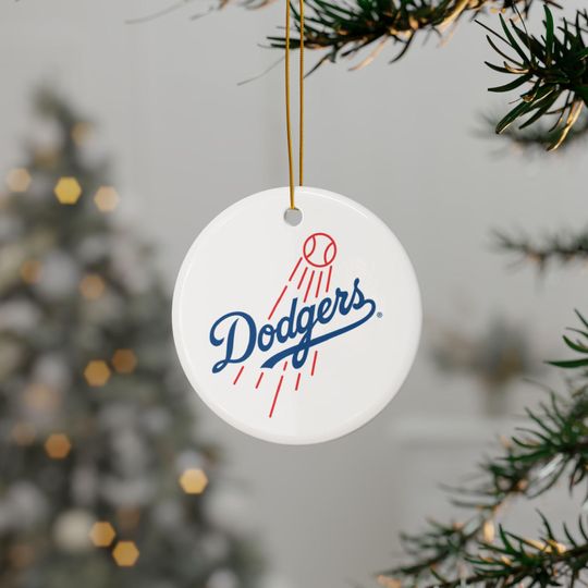 Ceramic Ornaments - LA Dodgers Tree Ornament, Baseball Christmas Decor, Fan Gift, Holiday Tree Decoration, LA Dodgers Memorabilia,