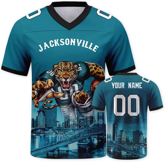 Discover Custom Football Jersey Mascots City Night Shirt Personalized Name Number Practice Uniform for Men Women Youth Fans Gift