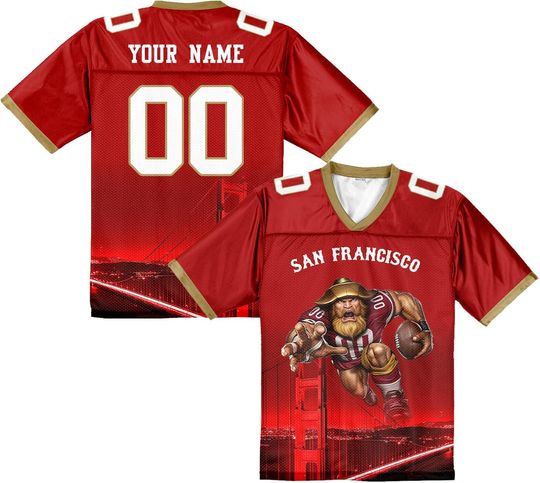 Discover Custom Football Jersey Mascots City Night Shirt Personalized Name Number Practice Uniform Gift for Women Football Sports Fans