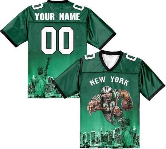 Discover Custom Football Jersey Mascots City Night Shirt Personalized Name Number Practice Uniform Gift for Women Football Sports Fans