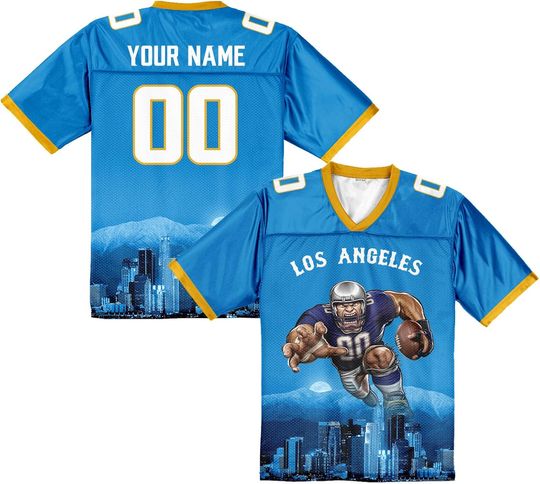 Discover Custom Football Jersey Mascots City Night Shirt Personalized Name Number Practice Uniform Gift for Women Football Sports Fans