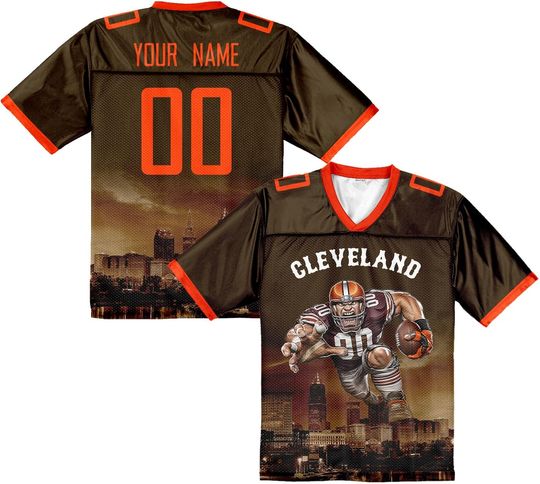 Discover Custom Football Jersey Mascots City Night Shirt Personalized Name Number Practice Uniform Gift for Women Football Sports Fans