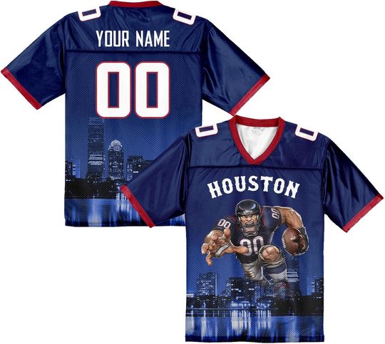Discover Custom Football Jersey Mascots City Night Shirt Personalized Name Number Practice Uniform Gift for Women Football Sports Fans