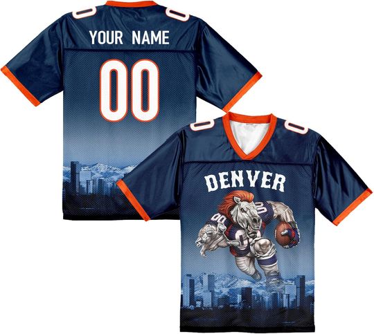 Discover Custom Football Jersey Mascots City Night Shirt Personalized Name Number Practice Uniform Gift for Women Football Sports Fans