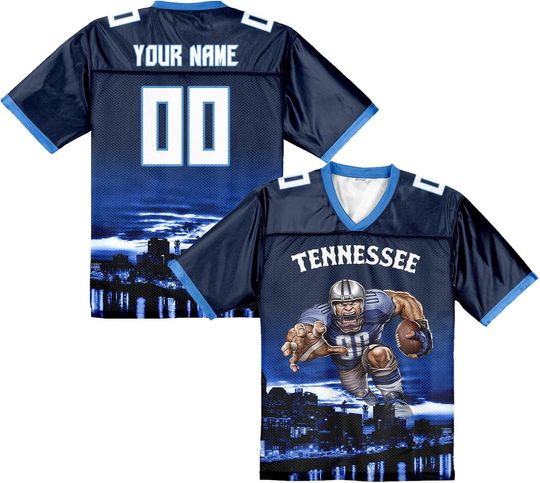 Discover Custom Football Jersey Mascots City Night Shirt Personalized Name Number Practice Uniform Gift for Women Football Sports Fans