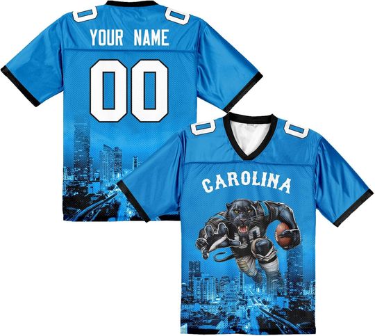 Discover Custom Football Jersey Mascots City Night Shirt Personalized Name Number Practice Uniform Gift for Women Football Sports Fans