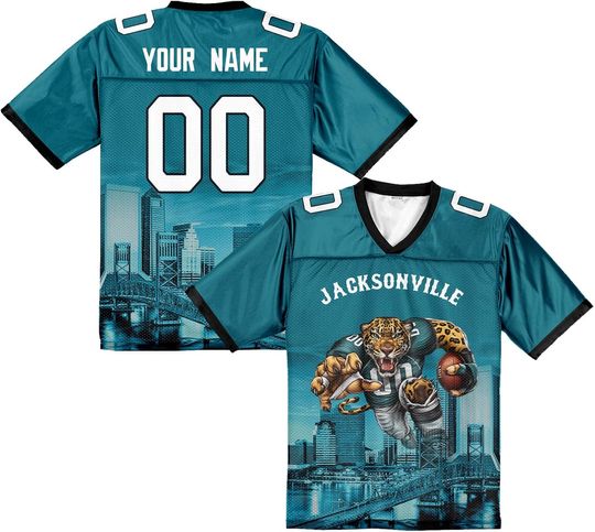 Discover Custom Football Jersey Mascots City Night Shirt Personalized Name Number Practice Uniform Gift for Women Football Sports Fans