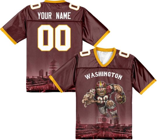 Discover Custom Football Jersey Mascots City Night Shirt Personalized Name Number Practice Uniform Gift for Women Football Sports Fans