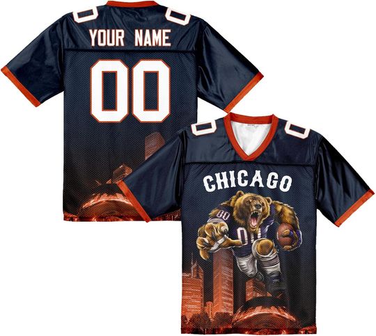Discover Custom Football Jersey Mascots City Night Shirt Personalized Name Number Practice Uniform Gift for Women Football Sports Fans