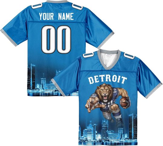 Discover Custom Football Jersey Mascots City Night Shirt Personalized Name Number Practice Uniform Gift for Women Football Sports Fans