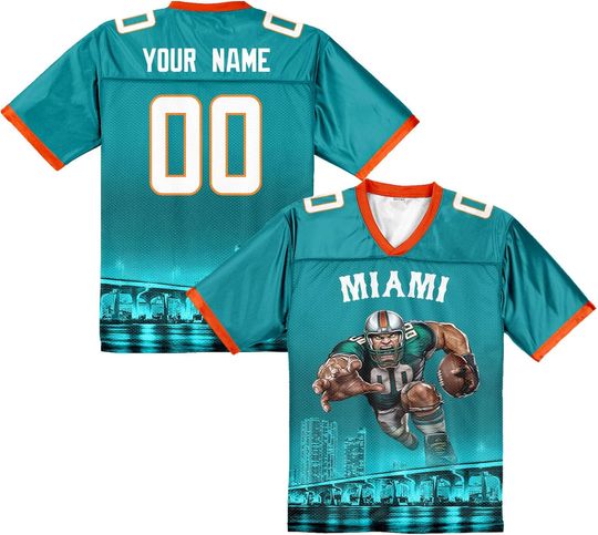 Discover Custom Football Jersey Mascots City Night Shirt Personalized Name Number Practice Uniform Gift for Women Football Sports Fans