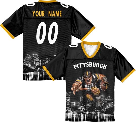 Discover Custom Football Jersey Mascots City Night Shirt Personalized Name Number Practice Uniform Gift for Women Football Sports Fans