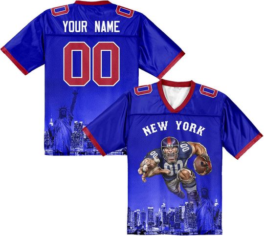 Discover Custom Football Jersey Mascots City Night Shirt Personalized Name Number Practice Uniform Gift for Women Football Sports Fans