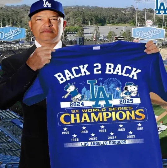 Discover Los Angeles Dodgers Back to Back 9x World Series Champions Shirt