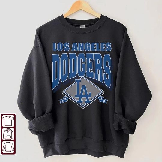 Discover Los Angeles Dodgers Sweatshirt, Los Angeles Baseball Sweatshirt, Vintage Baseball Fan Shirt, Los Angeles Dodgers Shirt, Baseball Tee