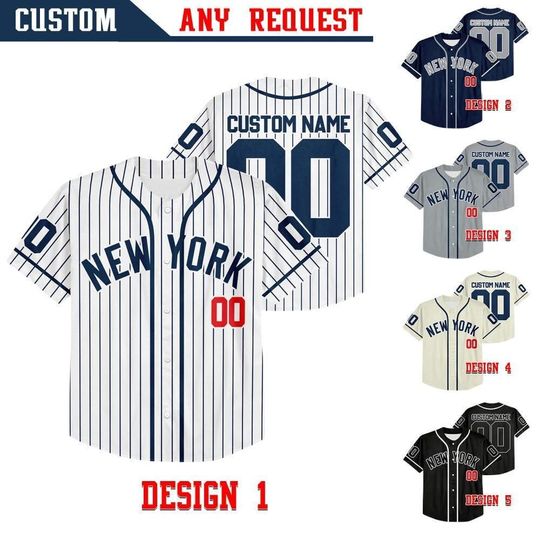 Discover Personalized New York Baseball Team Jersey, Custom Name & Number New York Baseball Jersey, Jersey For Fan, Baseball Lovers