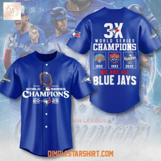 Discover Toronto Blue Jay 3X World Series Champions Jersey