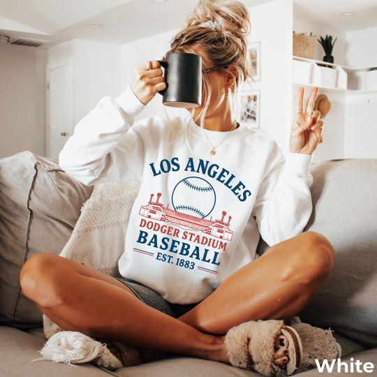 Discover Los Angeles Baseball Sweatshirt: Comfort Colors, Vintage Sports Graphic,100% Cotton