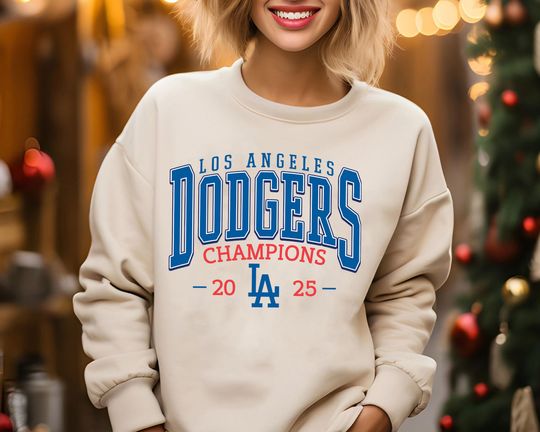 Discover 2025 LA Baseball World Series Champion Sweatshirt | Los Angeles Fan Gift | Unisex Retro Athletic Pullover