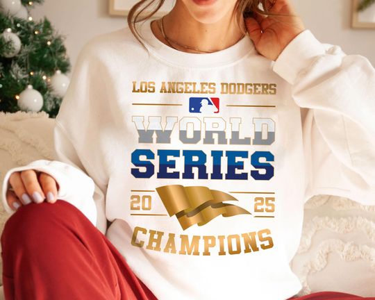 Discover 2025 LA Baseball World Series Champion Sweatshirt | Los Angeles Fan Gift | Unisex Gold Graphic Pullover