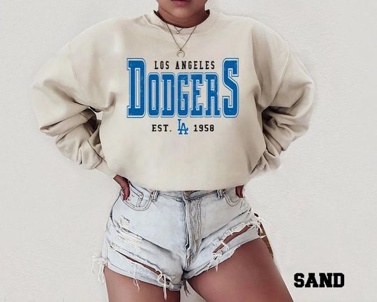 Discover Vintage Los Angeles Baseball Sweatshirt, Retro Dodgers Style Crewneck, Unisex Sporty Game Day Top