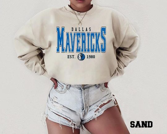 Dallas Vintage Basketball Sweatshirt | Retro Mavericks Style Pullover | Unisex Crewneck