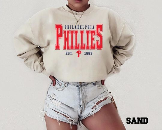 Discover Retro Philadelphia Baseball Sweatshirt, Vintage Athletic Crewneck, Classic Game Day Pullover, Unisex Sports Style Top