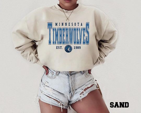 Discover Vintage Minnesota Basketball Sweatshirt, Retro Timberwolves Style Crewneck, Unisex Sporty Game Day Top
