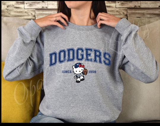 Discover Los Angeles Baseball Sweater  | Kitty Baseball Sweater | Los Angeles  Baseball  |  Birthday  Gift | Baseball Sweater