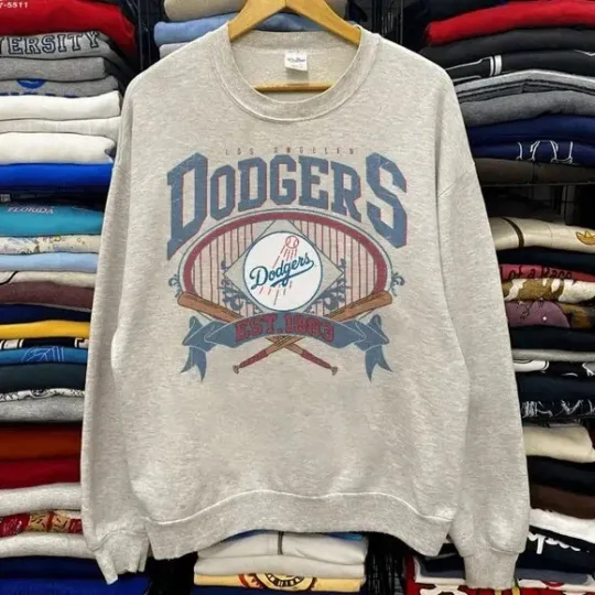 Discover Remake Los Angeles Dodgers 90s World Series 1883 Crewneck Sweatshirt RM0795