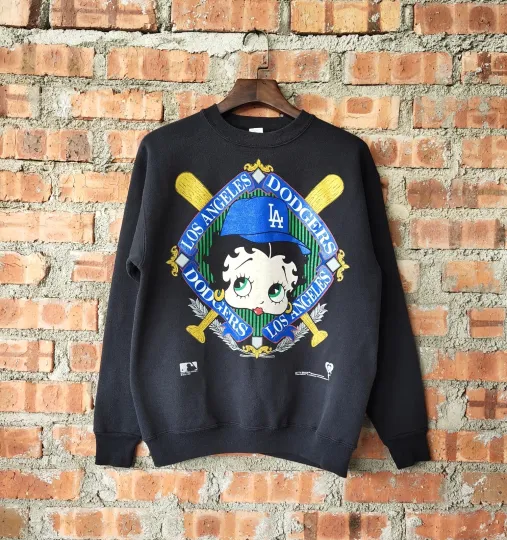 Discover 90s Los Angeles Dodgers Betty Boop Sweatshirt Dodgers Crewneck reprint HN0366