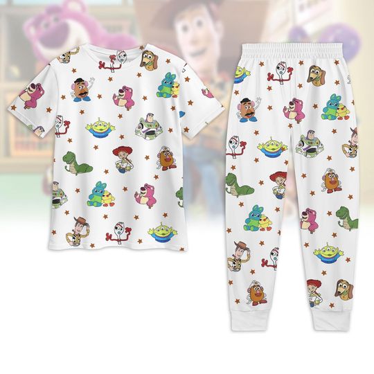 Toy Story Pajamas Set, Disneyland Trip Tshirt And Pants, Buzz Lightyear Holiday Pajamas, Woody Pajamas For Women, Magic Kingdom Pajamas