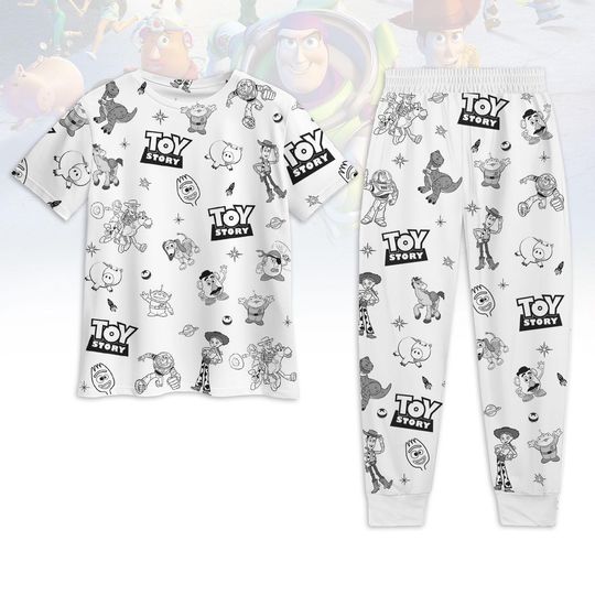 Toy Story Pajamas Set, Disneyland Trip Tshirt And Pants, Woody Pajamas For Women, Buzz Lightyear Holiday Pajamas, Magic Kingdom Pajamas