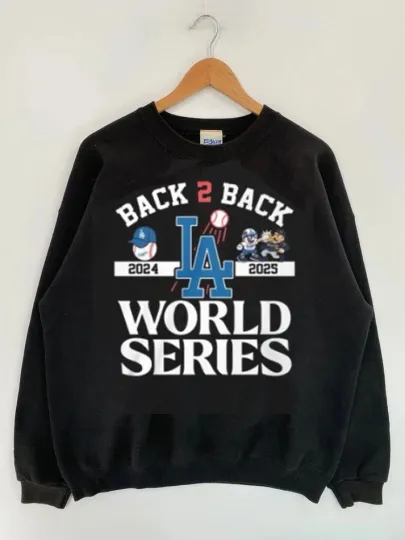 Discover Dodgers Back 2 Back 2024-2025 World Series Sweatshirt AN61436