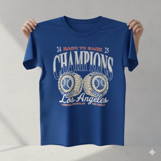 Discover LA Champions 2025 Comfort Color Shirt,La Baseball Back to Back Champs Shirt,Los Angeles Baseball Tshirt,World Series 2025 Shirt,Baseball Tee