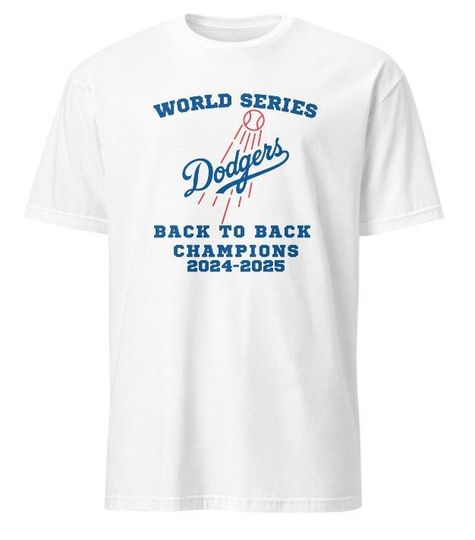 Discover Los Angeles Dodgers back to back championship T-shirt/World Series champion tshirt/Los angeles dodgers fan championship shirt/world series