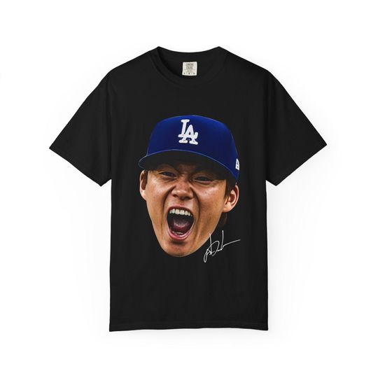 Discover Fan Inspired LA Dodgers Yoshinobu Yamamoto T-Shirt | Japanese Pitcher Tee | Baseball Fan Shirt | MLB Los Angeles Dodgers Gift