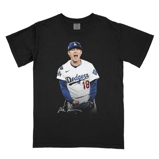 Discover Yoshinobu Yamamoto Comfort Colors T-Shirt, Back 2 Back Champions, Los Angeles Baseball Championship, Unisex Tee