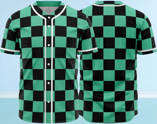 Discover Personalized tanjiror Kamado demon Baseball Jersey, Lover Kamado tanjiror Baseball Jersey, Anime Baseball Jersey.