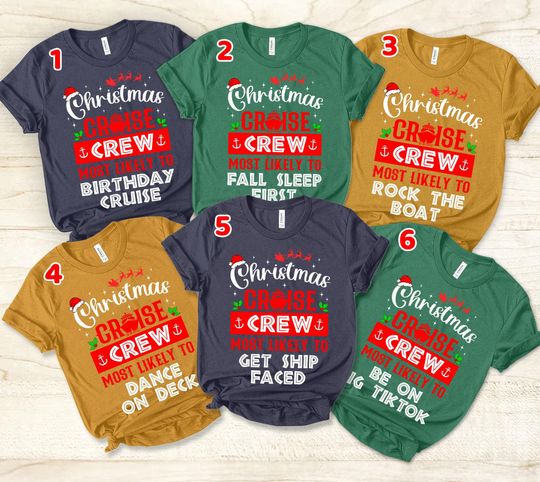 Most Likely To Christmas Cruise Crew Shirt, Holiday Cruise shirt, Christmas Cruise Tee, Family Cruise, Xmas Cruise Crew