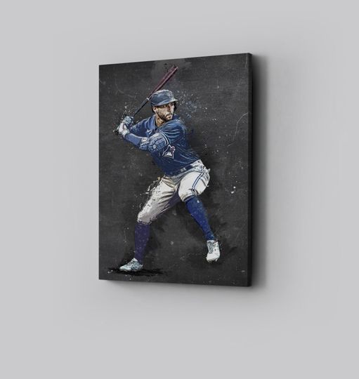 Discover George Springer Wall Art Toronto Blue Jays Poster Hockey Canvas NHL Player Canvas Print Sports Home Decor Christmas Gift